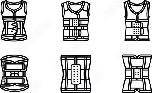 Waist trainers and back supports for fitness and posture correction  various designs and styles