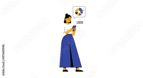 Flat design woman thinking, globe icon, eco friendly concept, sustainable lifestyle