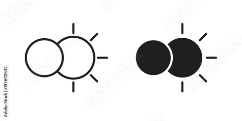 Eclipse icon collection on white background. Vector icon art.