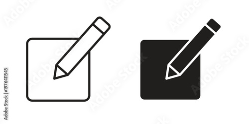 Edit icon collection on white background. Vector icon art.