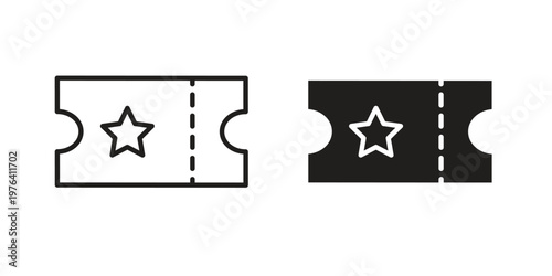 Event pass icon collection on white background. Vector icon art.