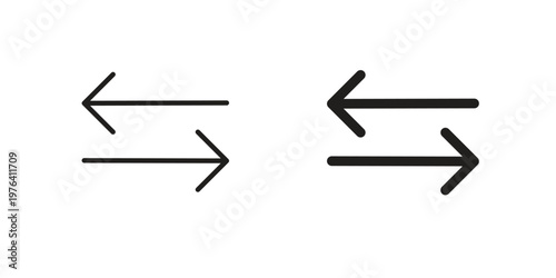 Exchange icon collection on white background. Vector icon art.