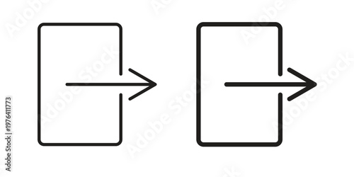 Exit icon collection on white background. Vector icon art.