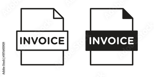 File invoice icon collection on white background. Vector icon art.