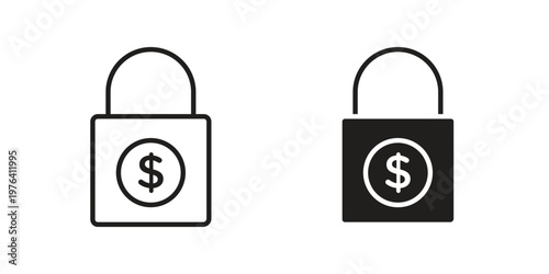 Fixed price icon collection on white background. Vector icon art.