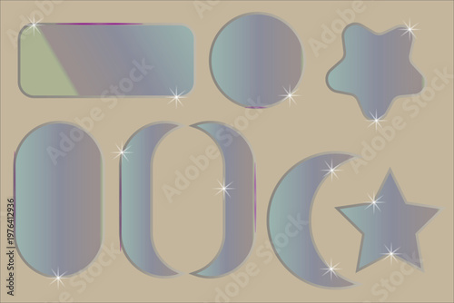 Title exploring diverse glass effects transparent shapes reflections and modern design elements for visual projects description a collection of transparent