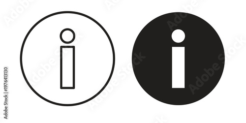 Info icon collection on white background. Vector icon art.