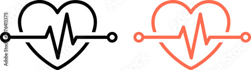 A medical logo featuring a heart with an ECG line, symbolizing health and wellness.