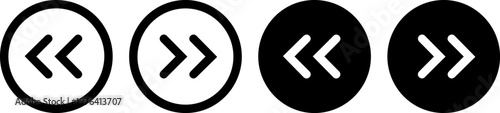 A set of four black and white navigation icons on a plain background
