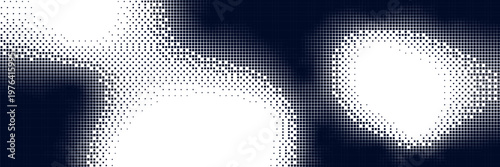 Abstract bitmap texture with green pixel dither pattern and glitch transitions. Digital halftone gradient background featuring retro manga effect and Y2K overlay design.