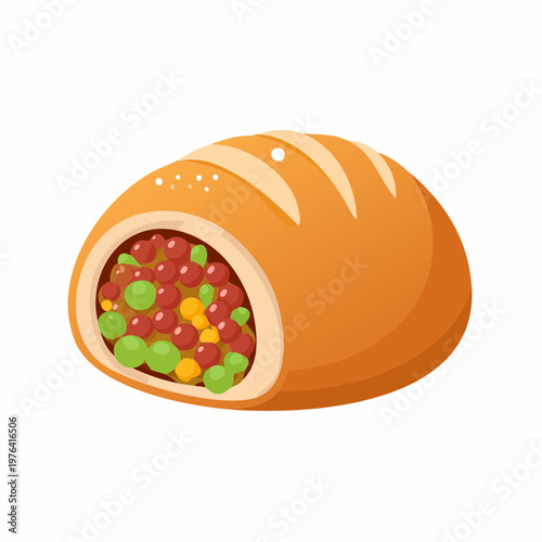 Pirog mit Fleischfüllung