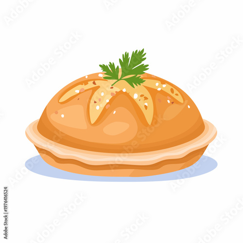 Pirog mit Fleischfüllung