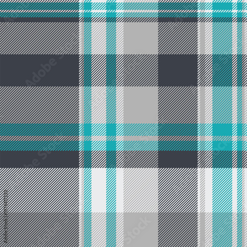 Square textile tartan check, luxury pattern plaid fabric. Beautiful seamless background vector texture in dark and antique steel colors.