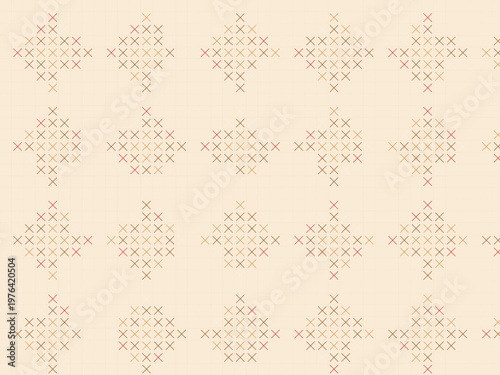 Traditional Cross Stitch Embroidery Decorative Background