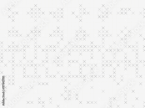 Pixel Cross Stitch Pattern Traditional Textile Design