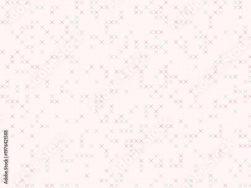 Pixel Cross Stitch Pattern Traditional Textile Design