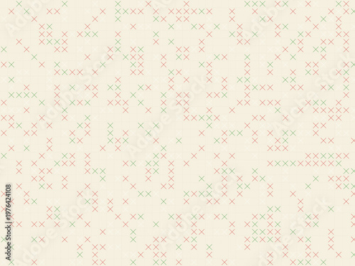 Handmade Cross Stitch Embroidery Folk Pattern Background