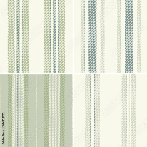 Striped set for interior displays of childrens clothing stores. Harmonized lines designs suit showrooms and catalog visuals. Seamless vectors maintain rhythm.