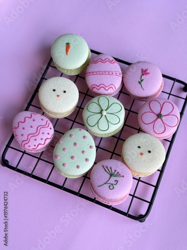 Macarons, Easter, dessert 