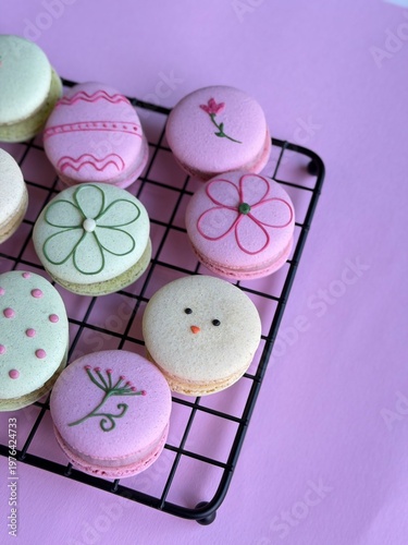 Macarons, Easter, dessert 