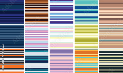 Modern abstract wallpaper set offering cohesive colorful striped backgrounds for screens and creative digital projects.