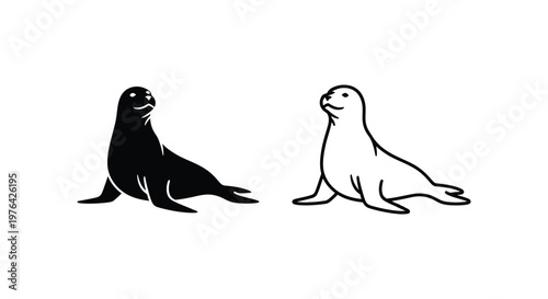 Cute Seal Cartoons for Kids and Marine Lovers Vector