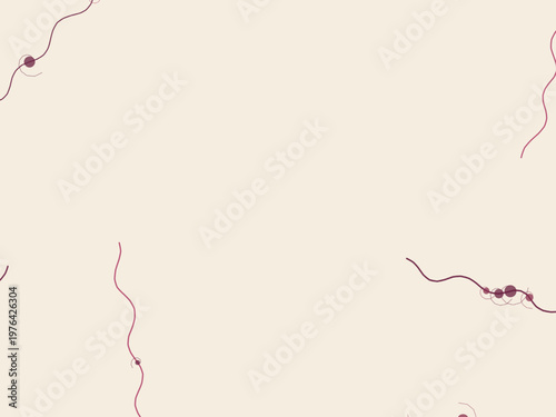 Art Nouveau Whiplash Curve Organic Floral Design Wallpaper