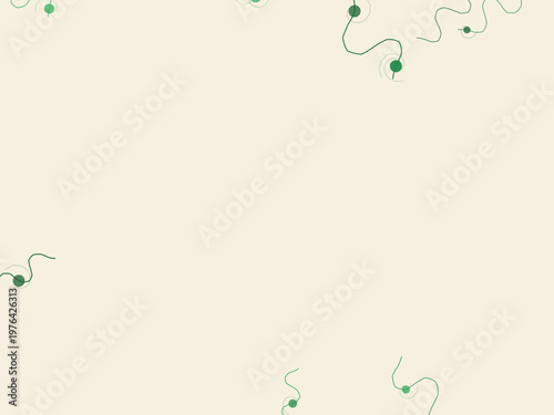 Organic Art Nouveau Curve Pattern Decorative Floral Design