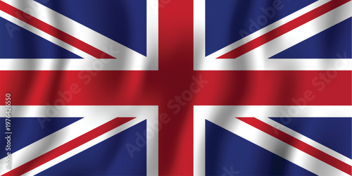 Title waving union jack a vibrant representation of the united kingdom's national flag description a close up view of the union jack displaying