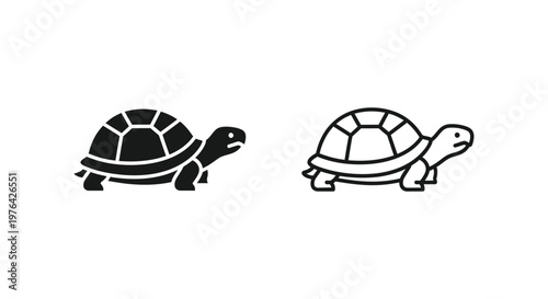 Cute Tortoises Vector Icons Designs Vector