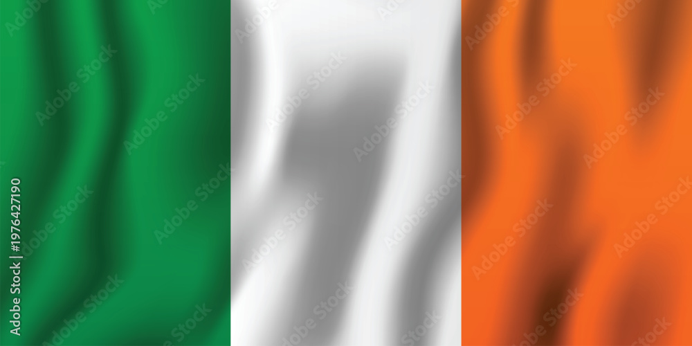 Obraz premium The irish tricolour a symbol of ireland's history and national identity