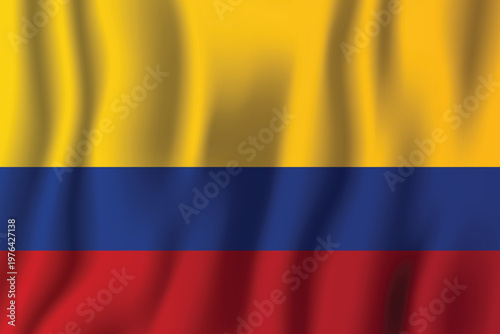 Slika na platnu Waving flag of colombia a vibrant tricolor representation of national identity