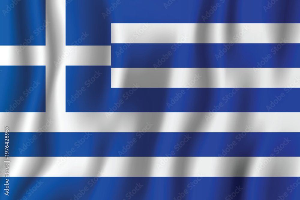 Obraz premium Waving greek flag a symbol of hellenic pride and national identity