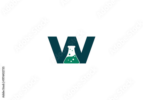 letter W illustration lab logo vector