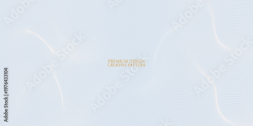 Premium background design with white line pattern (texture) in luxury pastel colour. Abstract horizontal vector template for business banner, formal backdrop,