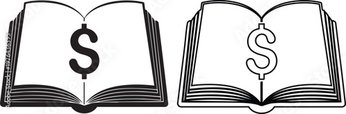 Black and white of dollar bills with whiskers and tails currency