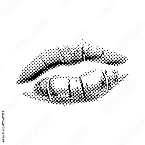 Kiss Impression: Intimate depiction of a kiss, featuring textured, full lips pressed together, ready to convey unspoken messages through a soft yet bold gesture. 