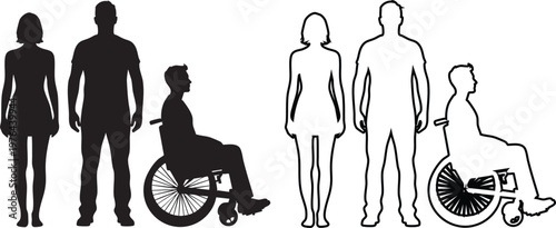 Black silhouette family with dog and soccer ball black silhouettes woman child