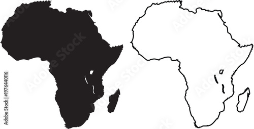 Black silhouette of cat and dog facing each other on white background animals pets