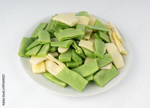 Phaseolus coccineus flat green pods