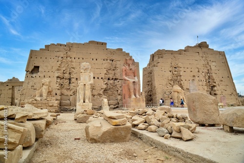 A view from the Karnak Temple in Luxor, Egypt.
