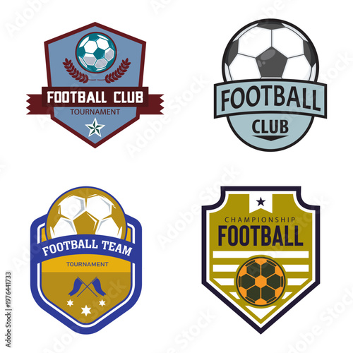 Football Club Logos: This image showcases a collection of football club logos, perfect for sports-themed designs and branding projects.