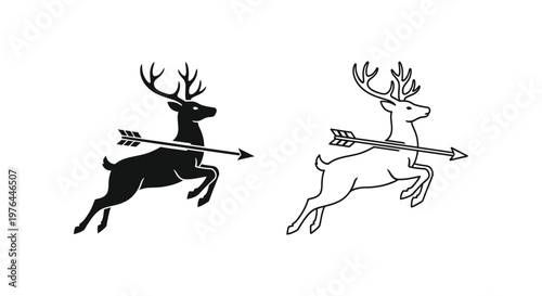 Stag Symbolism Ancient Deer Archetype  Mythic Power Vector