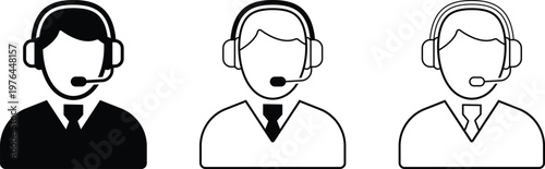 Customer Service Agent Icon Set
