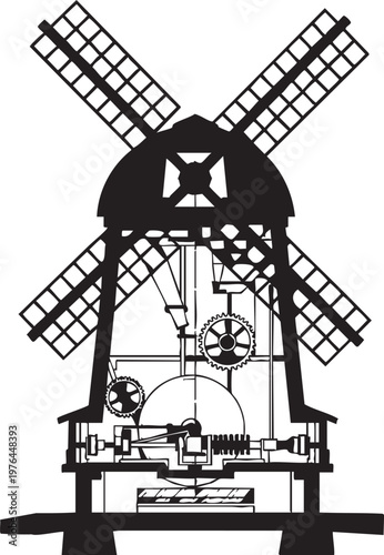 Detailed botanical hop plant branch silhouette illustration with botanical ingredient silhouette isolated