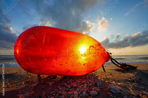 red hot air balloon
