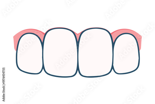 Healthy Teeth and Gums Vector – Dental Care Protection Concept Illustration