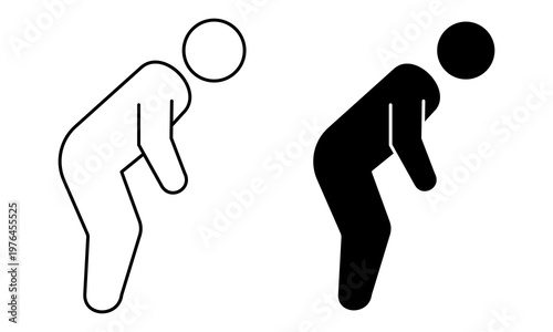 daily activities icon outline and glyph on white background