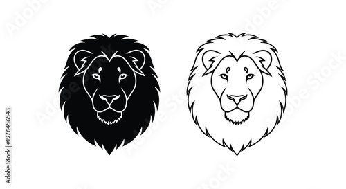 Lion Logo Designs Bold  Stylish Sketch Illustrations Vector