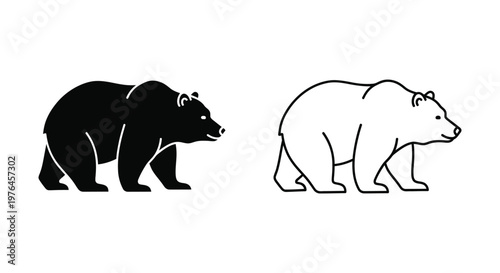 Black vs White Bear Comparison Guide Vector